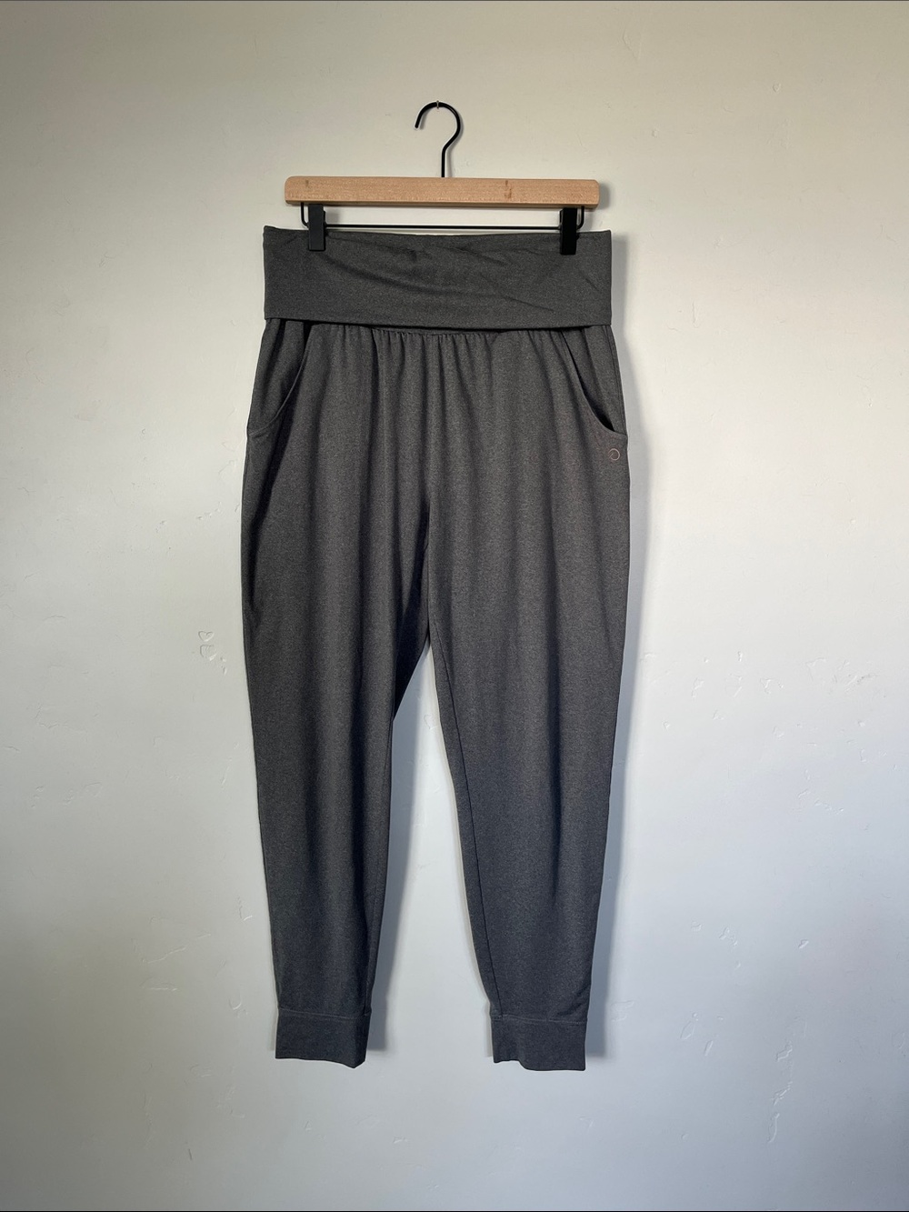 Calia | Fold-over Waist Dark Gray Women's Jogger Pants